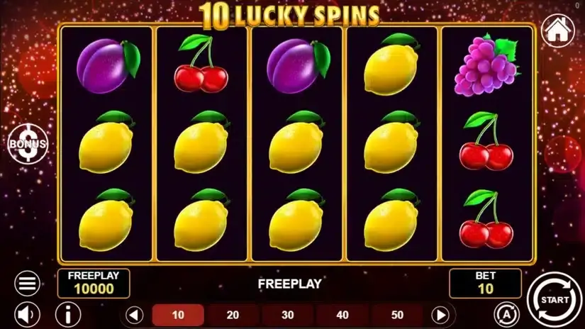 10 Lucky Spins slot screenshot 1
