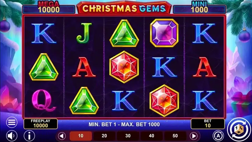Christmas Gems Hold And Win slot screenshot 1