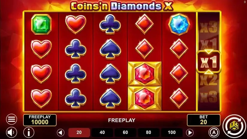 Coins’n Diamonds X slot screenshot 1