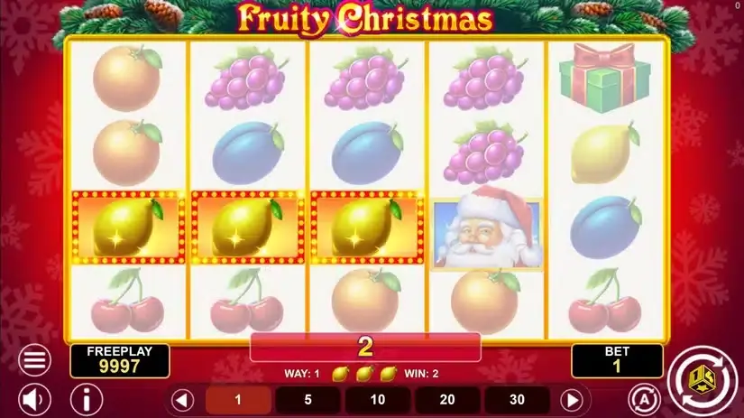 Fruity Christmas slot screenshot 2