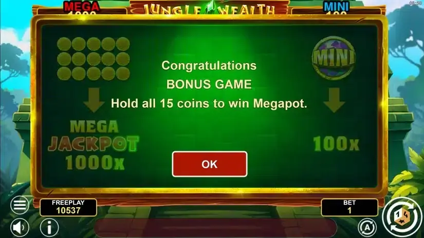 Jungle Wealth Hold And Win slot screenshot 6