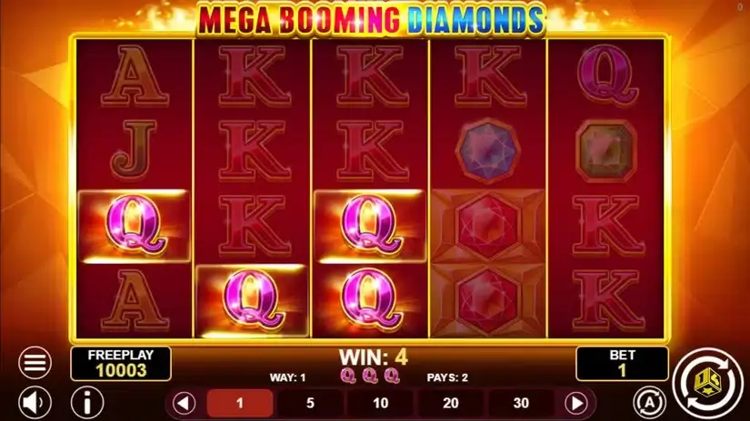 Mega Booming Diamonds slot screenshot 2