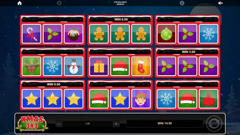 Xmas 3×3 slot screenshot 2