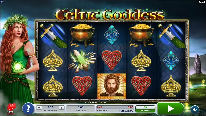 Celtic Goddess slot screenshot 