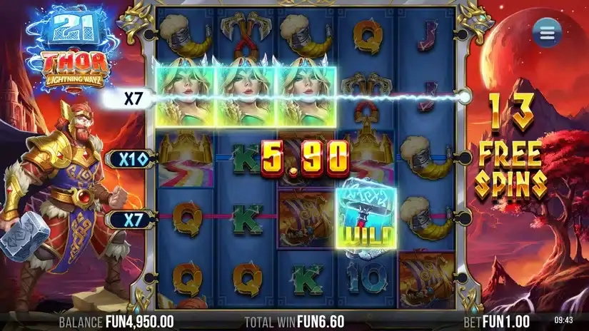 21 Thor Lightning Ways slot screenshot 4