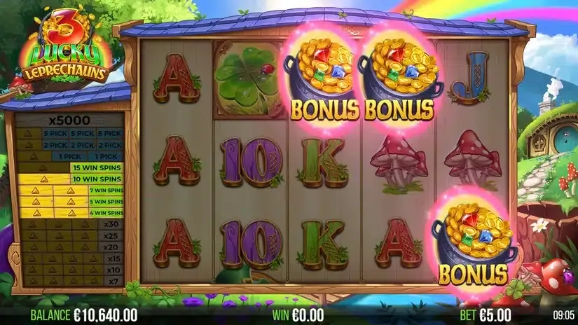 3 Lucky Leprechauns slot screenshot 4