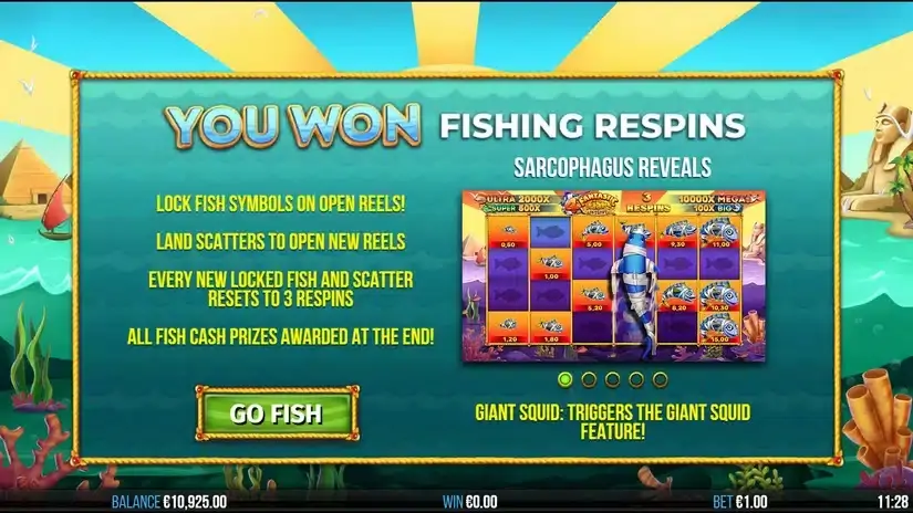 4 Fantastic Fish In Egypt slot screenshot 4