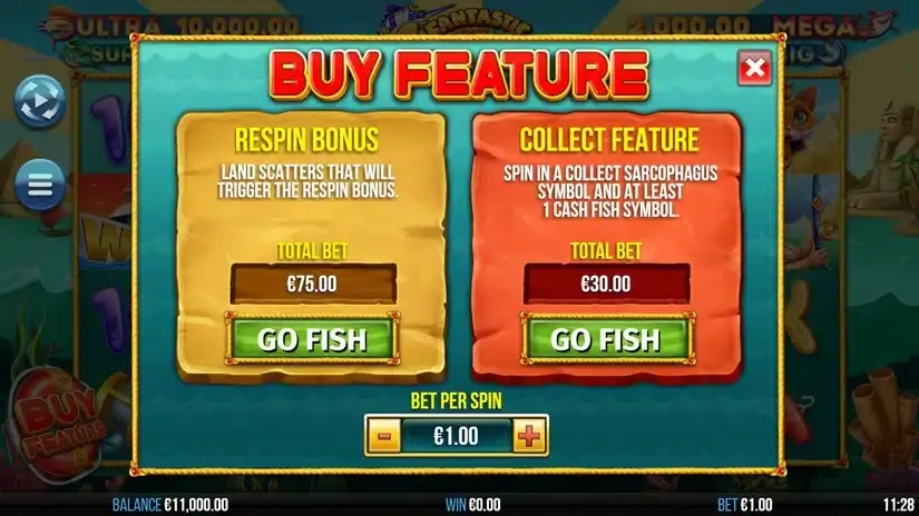 4 Fantastic Fish In Egypt slot screenshot 2
