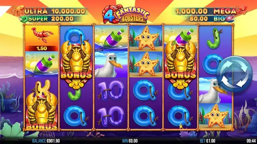 4 Fantastic Lobsters slot screenshot 2