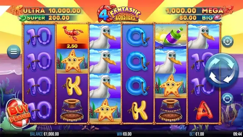 4 Fantastic Lobsters slot screenshot 1