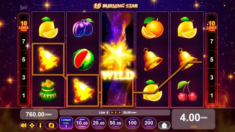 10 Burning Star slot screenshot 3