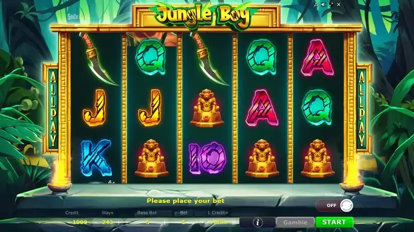 Jungle Boy slot screenshot 1