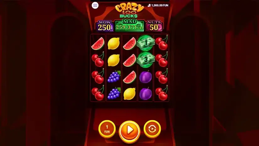 Crazy 100 Bucks slot screenshot 1