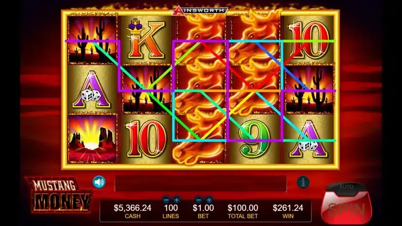 Mustang Money slot screenshot 