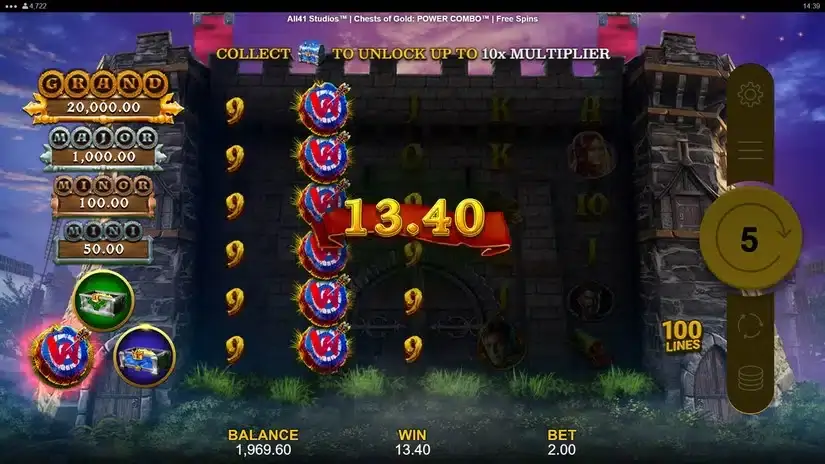 Chests of Gold Power Combo slot screenshot 3