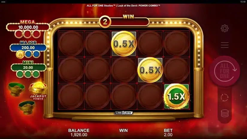 Luck of the Devil POWER COMBO slot screenshot 3