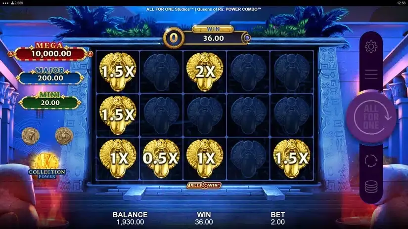Queens of Ra POWER COMBO slot screenshot 4