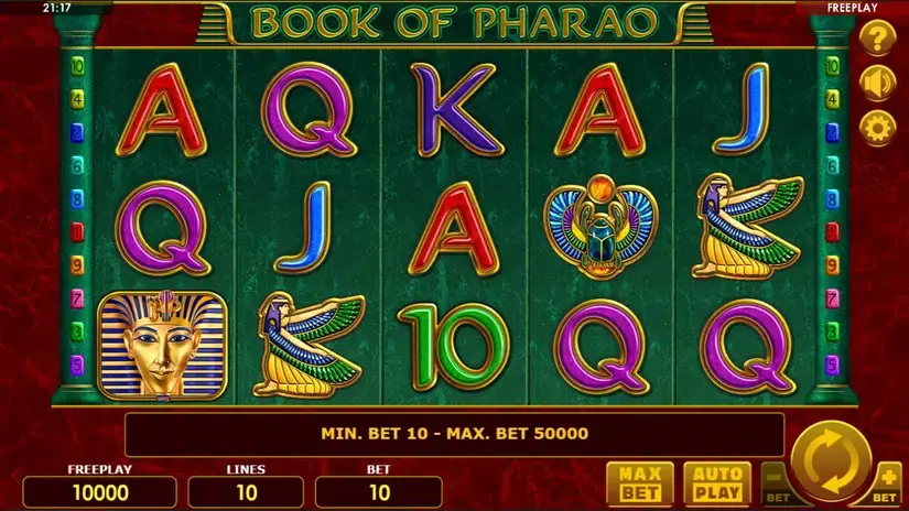 Book Of Pharao slot screenshot 