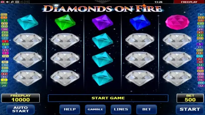 Diamonds on Fire slot screenshot 1