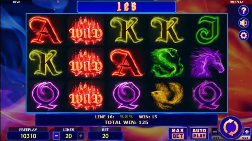 Fire Queen slot screenshot 2