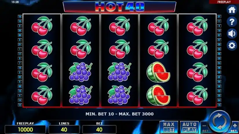 Hot 40 slot screenshot 1