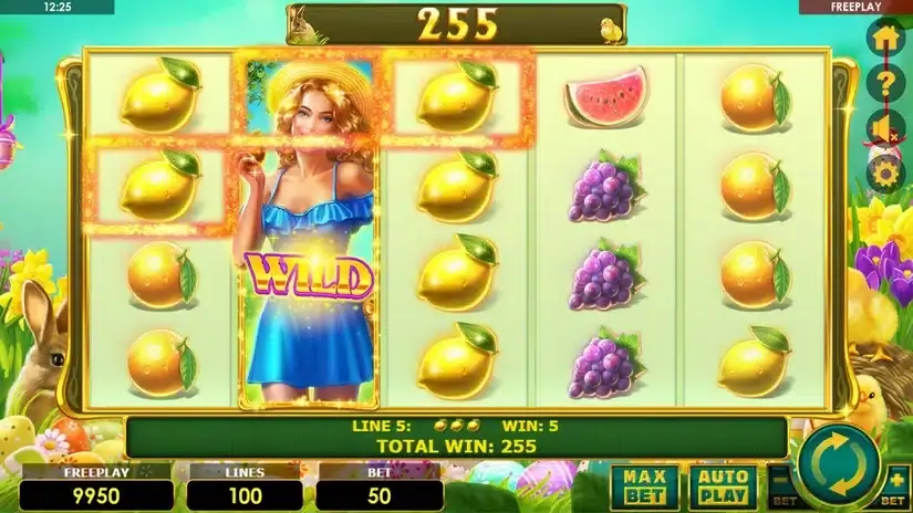 Lady Fruits 100 Easter slot screenshot 2