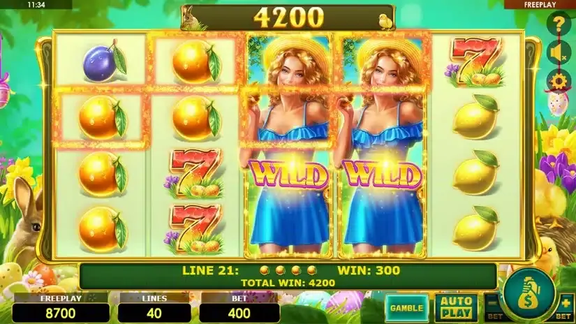Lady Fruits 40 Easter slot screenshot 4