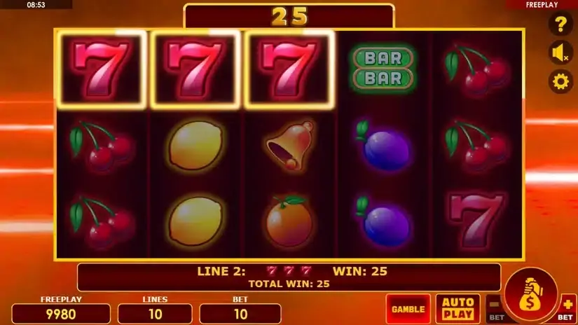 Lucky Golden 7 slot screenshot 