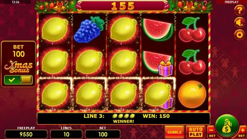 Lucky Joker Xmas slot screenshot 