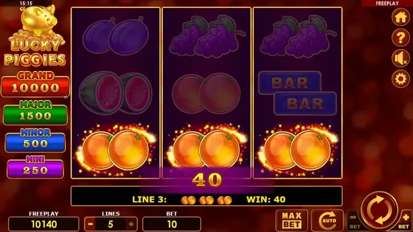 Lucky Piggies slot screenshot 