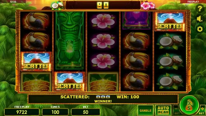 Tiki Madness 100 slot screenshot 4