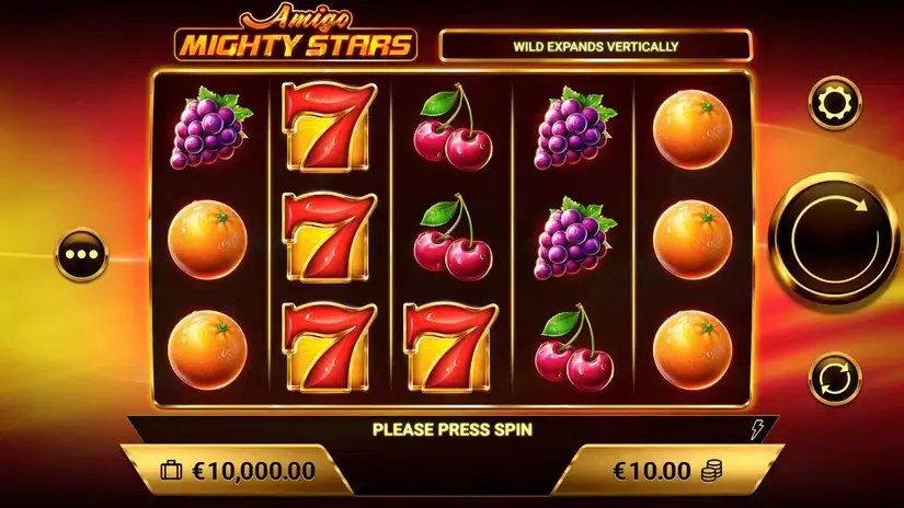 Amigo Mighty Stars slot screenshot 