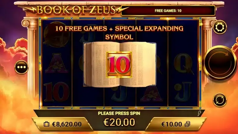 Book of Zeus slot screenshot 4