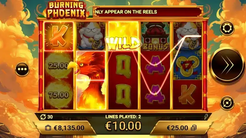 Burning Phoenix slot screenshot 3