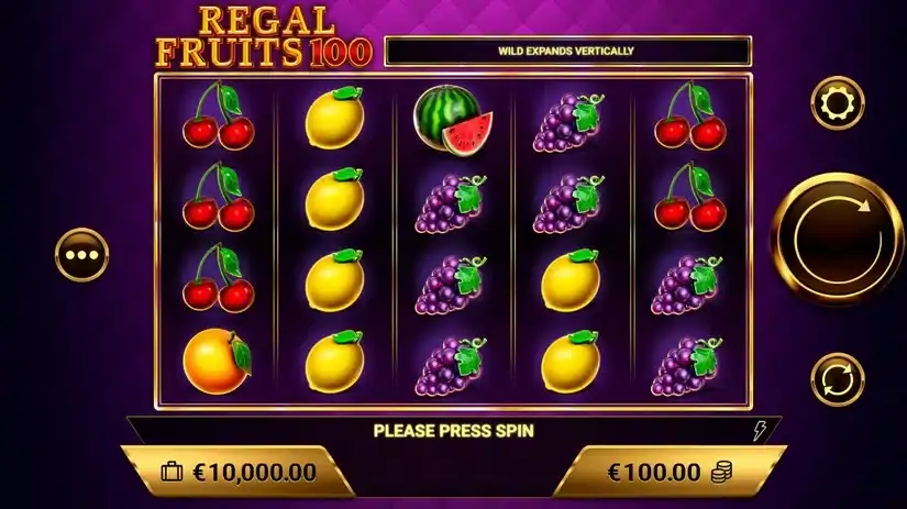 Regal Fruits 100 slot screenshot 