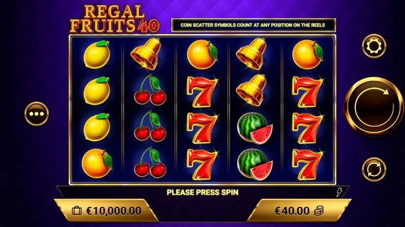 Regal Fruits 40 slot screenshot 1