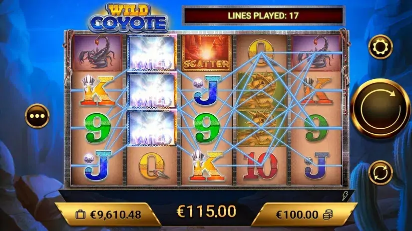 Wild Coyote slot screenshot 2
