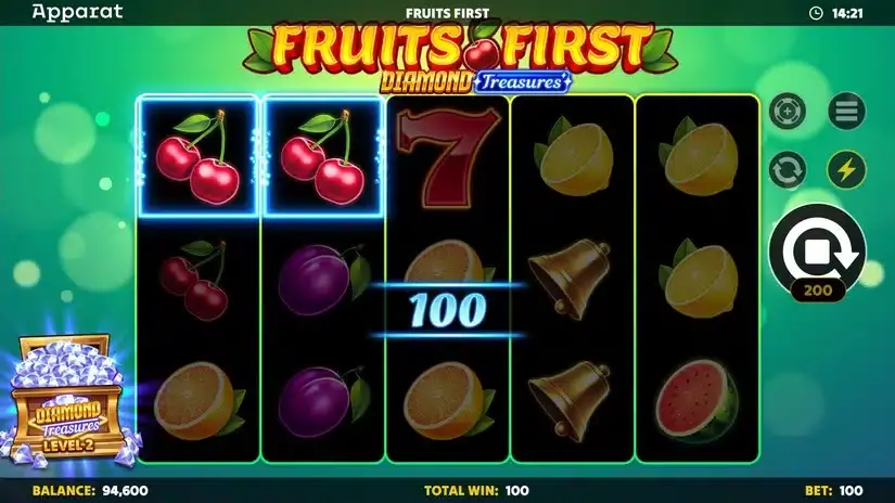 Fruits First – Diamond Treasures slot screenshot 3