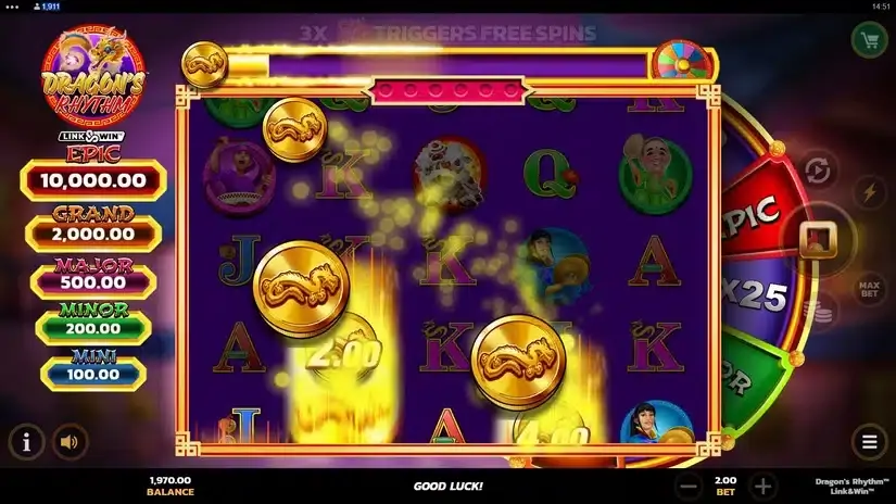 Dragon’s Rhythm Link&Win slot screenshot 