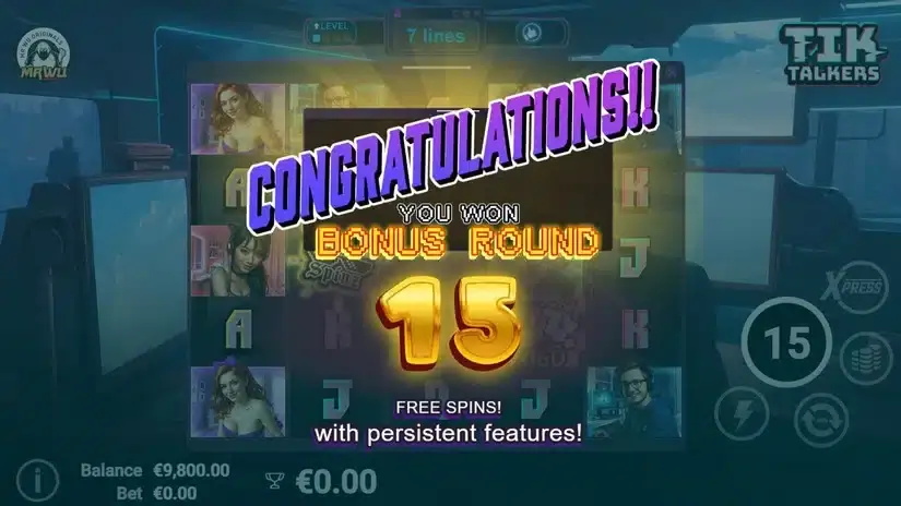 Tik Talkers slot screenshot 2