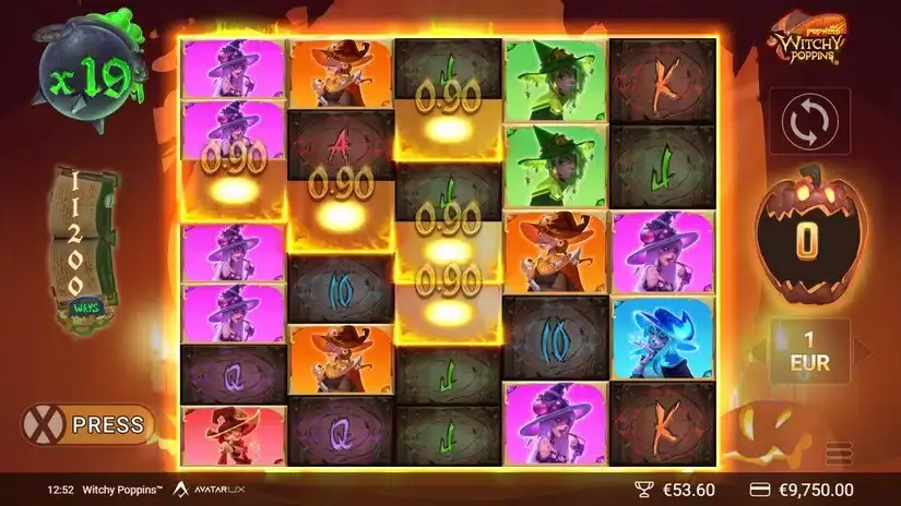 WitchyPoppins slot screenshot 