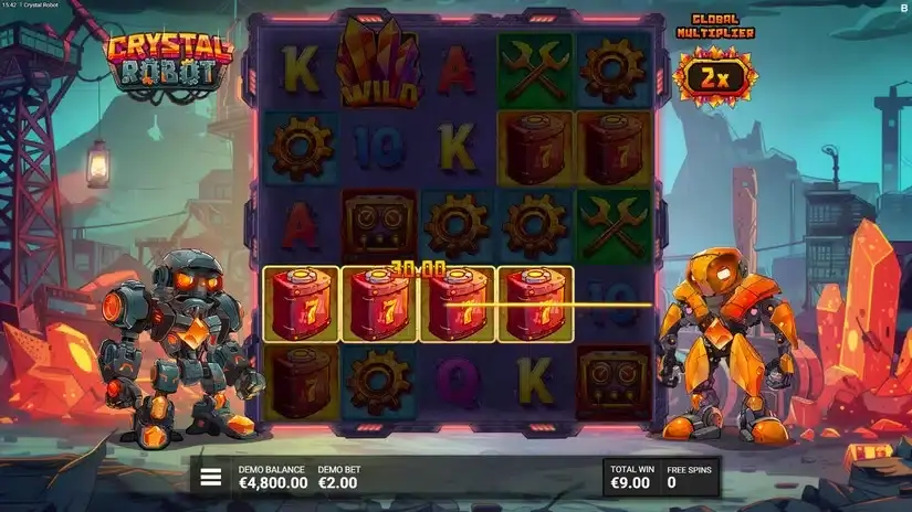 Crystal Robot slot screenshot 