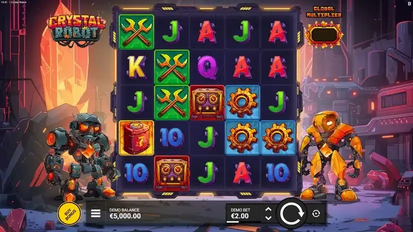 Crystal Robot slot screenshot 
