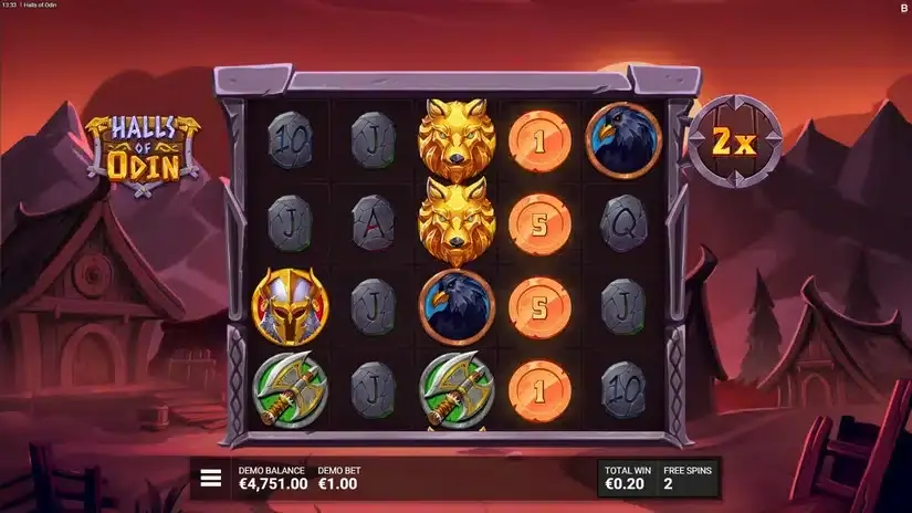 Halls of Odin slot screenshot 