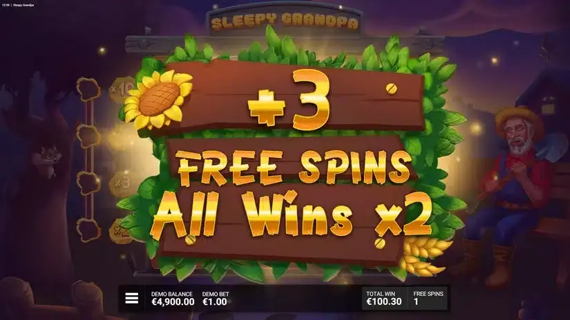 Sleepy Grandpa slot screenshot 5