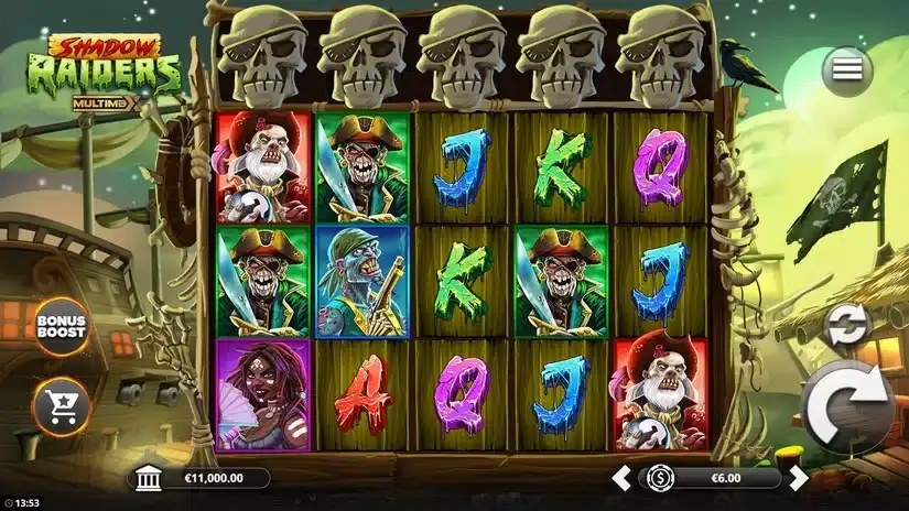 Shadow Raiders MultiMax slot screenshot 