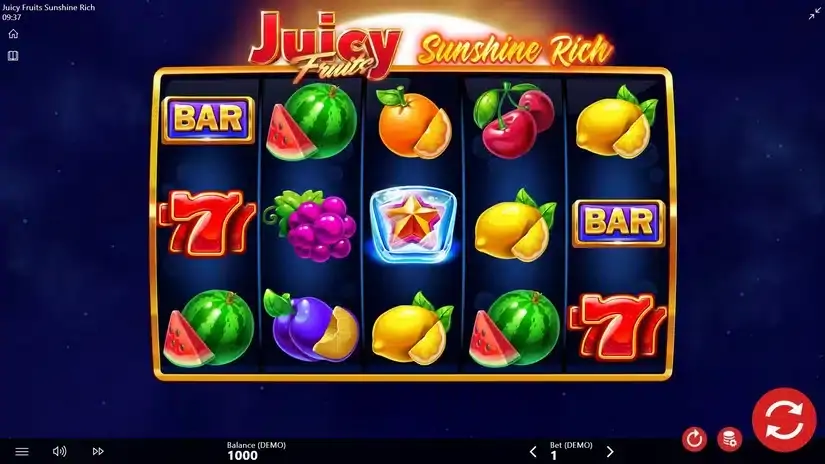 Juicy Fruits Sunshine Rich slot screenshot 