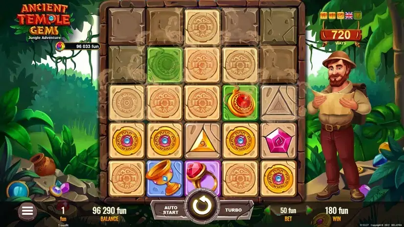 Ancient Temple Gems slot screenshot 2