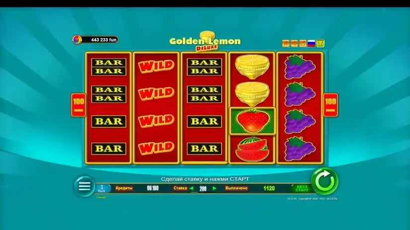 Golden Lemon Deluxe slot screenshot 3