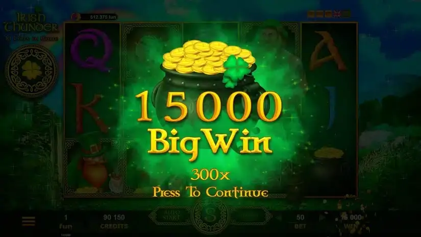 Irish Thunder slot screenshot 5